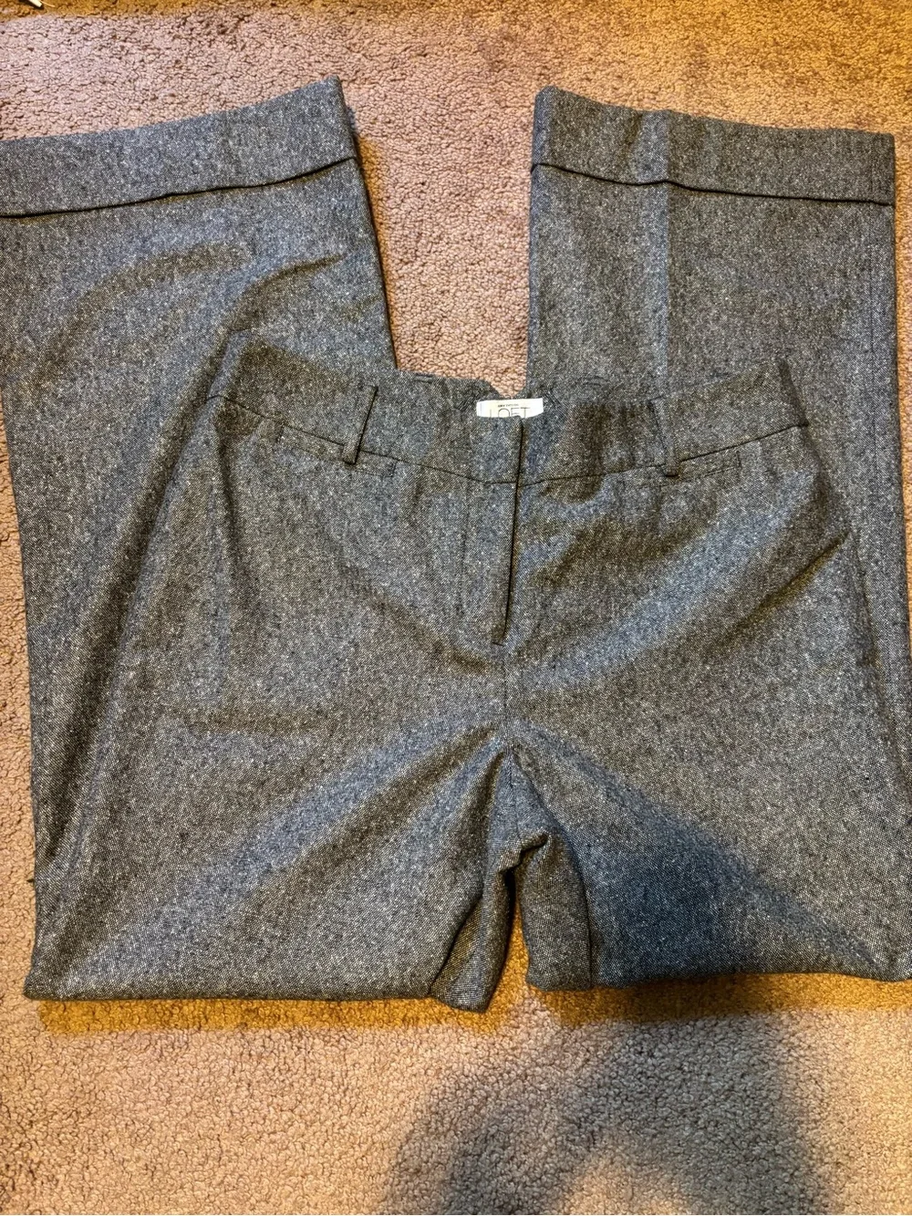 LOFT Women's Gray Tailored Dress Pants
